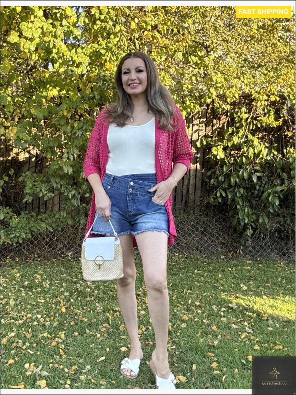 Crochet Lightweight Cardigan Short Sleeve Boho Kimono Oversized Open Front - Picture 6 of 7